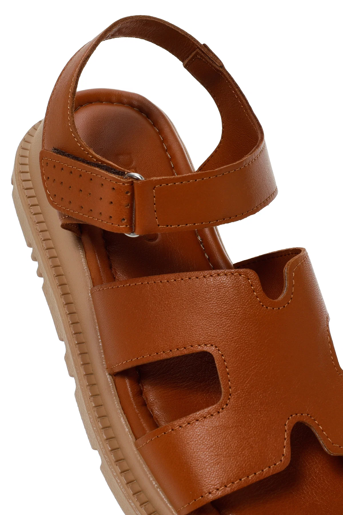 Kadın Taba Deri Comfort Sandalet - Image 11