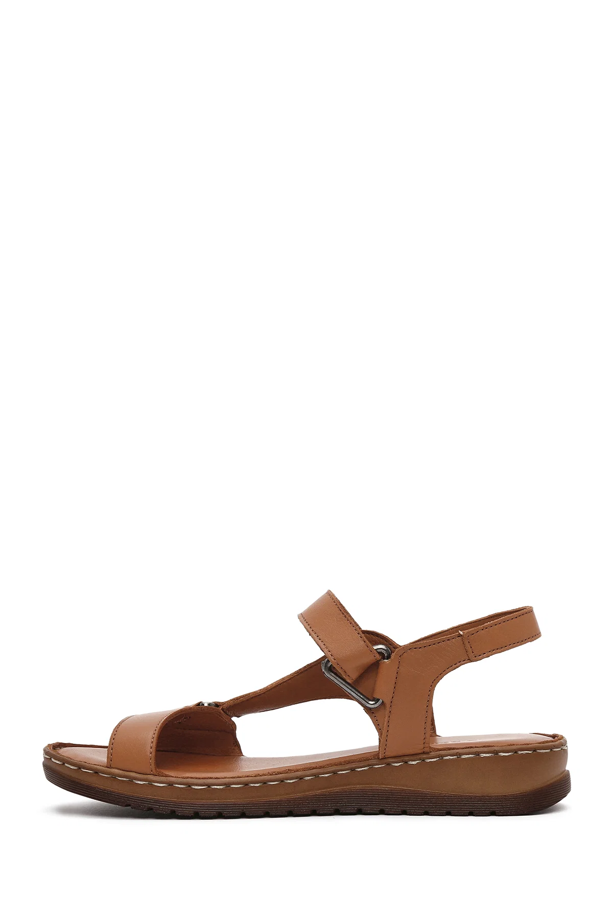 Kadın Taba Deri Comfort Sandalet - Image 2