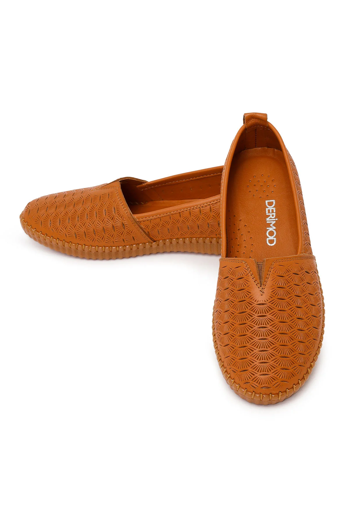 Kadın Taba Deri Konfor Loafer - Image 10