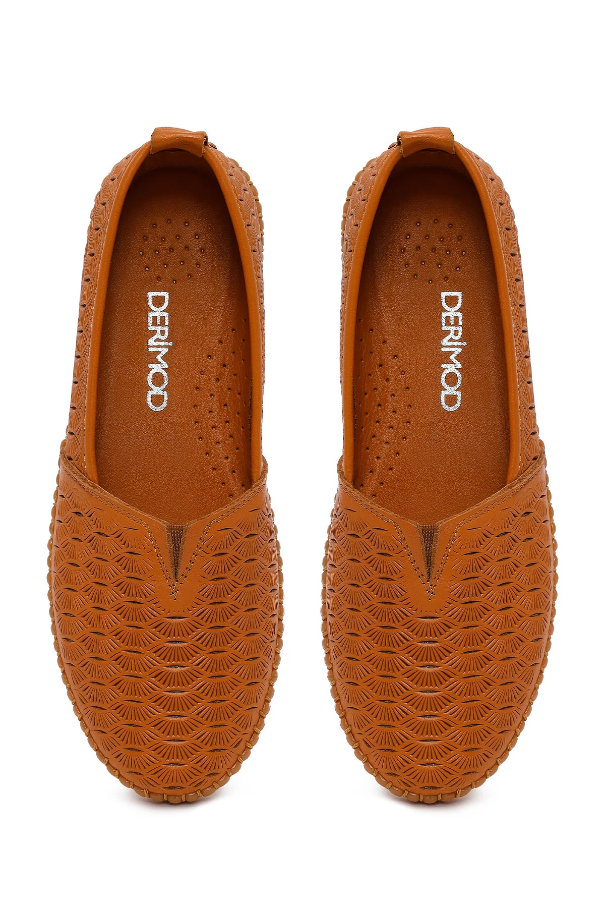 Kadın Taba Deri Konfor Loafer - Image 4