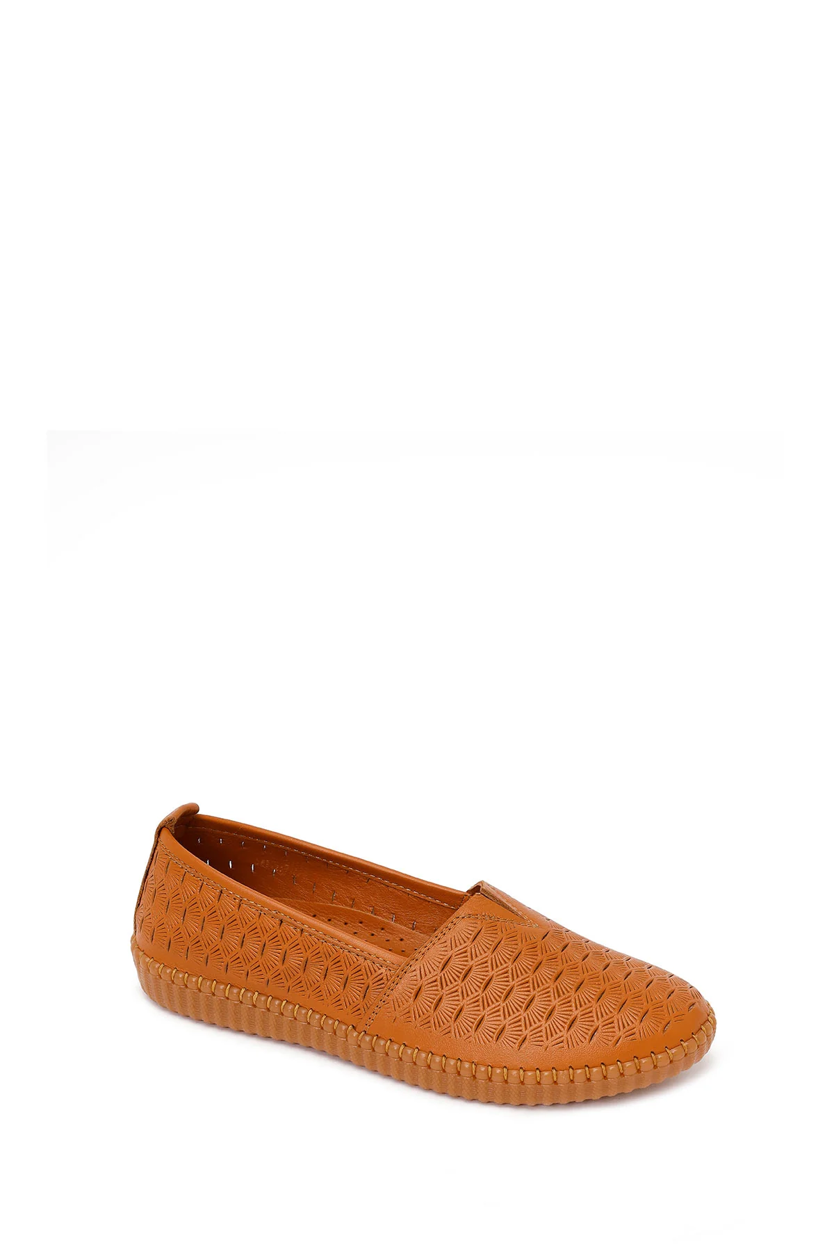 Kadın Taba Deri Konfor Loafer - Image 7