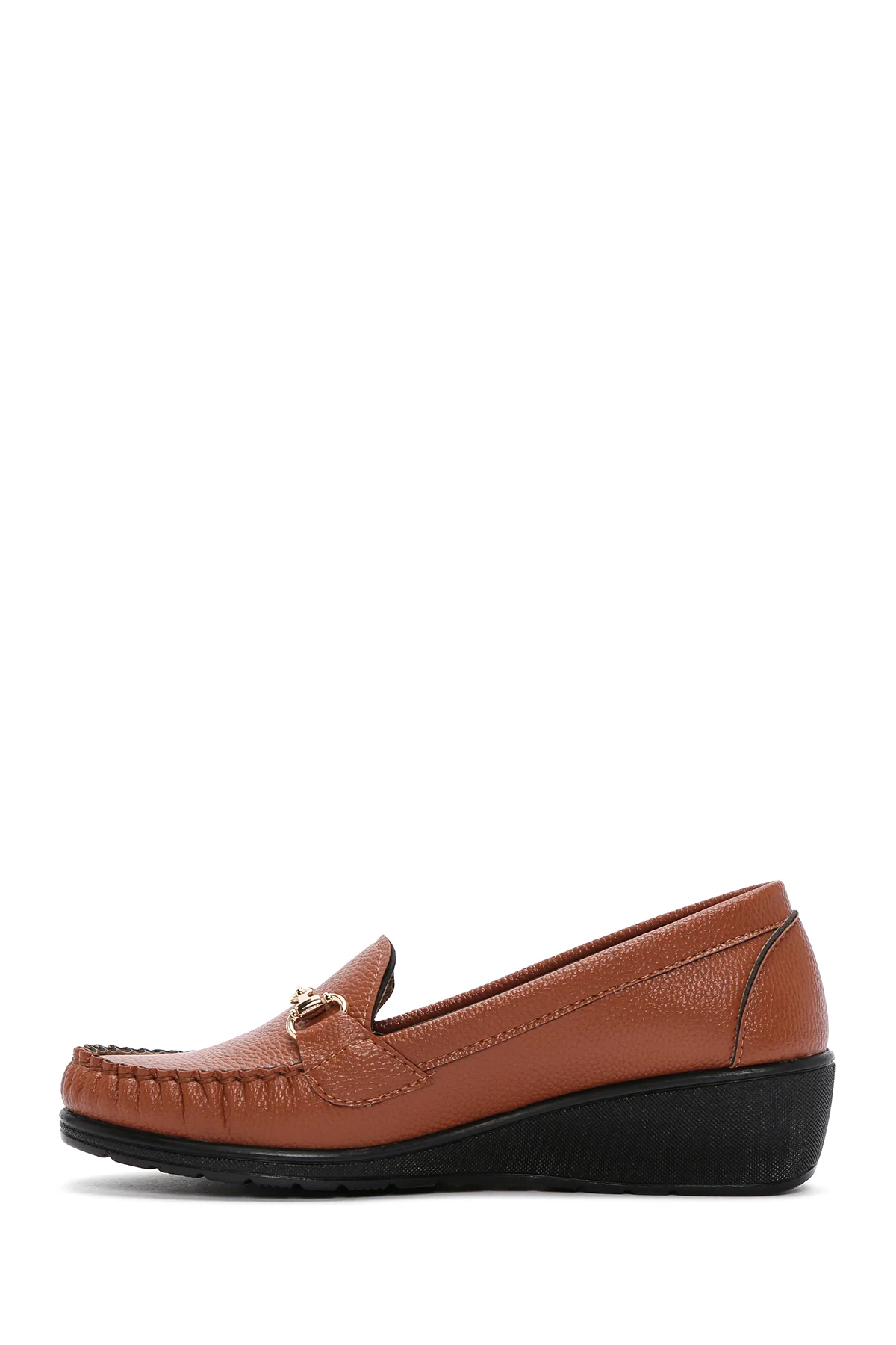 Kadın Taba Dolgu Topuk Loafer - Image 2