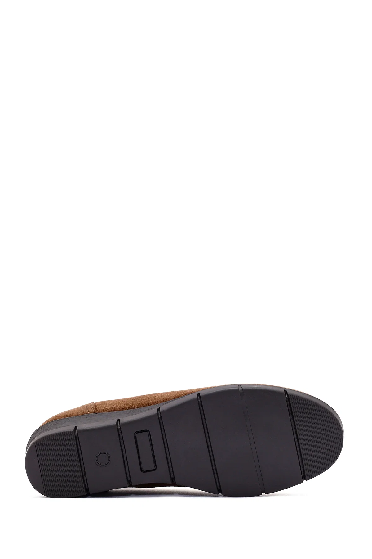 Kadın Taba Dolgu Topuklu Süet Deri Comfort Loafer - Image 4