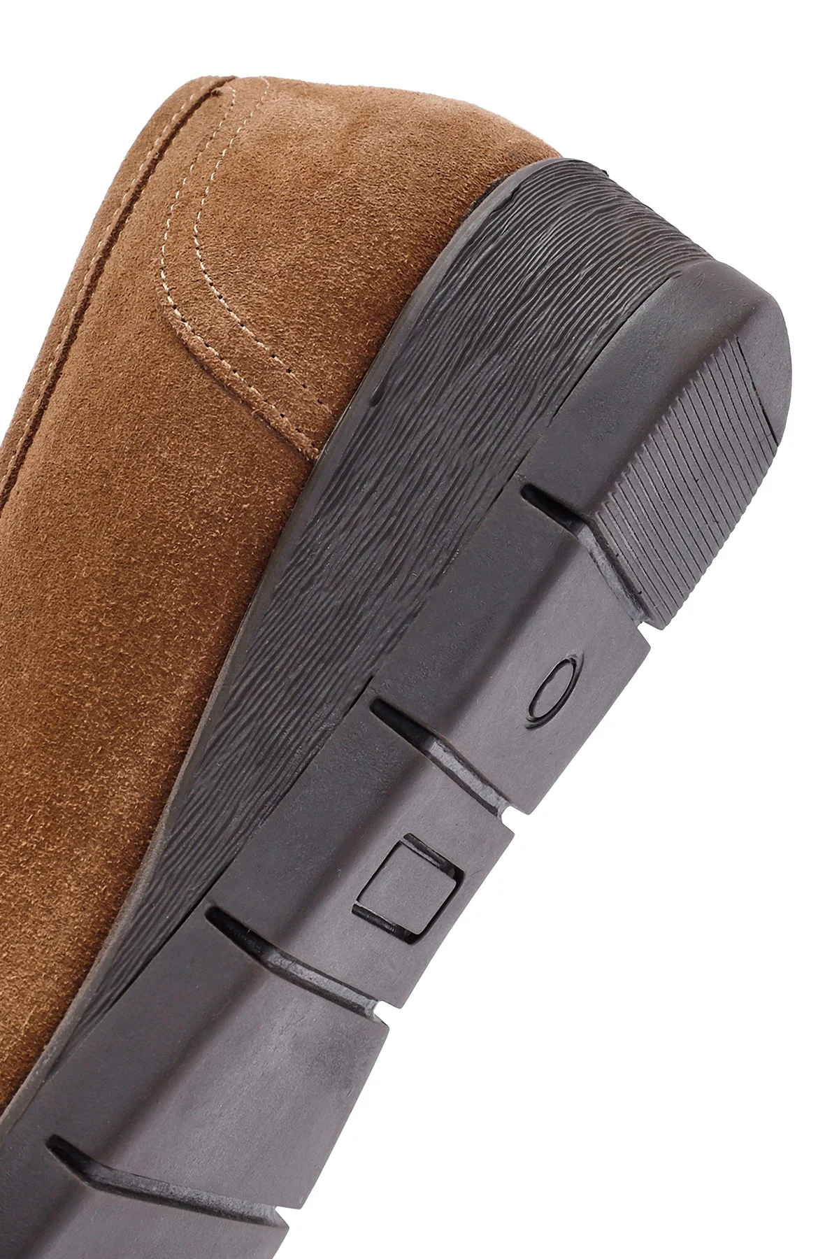 Kadın Taba Dolgu Topuklu Süet Deri Comfort Loafer - Image 8