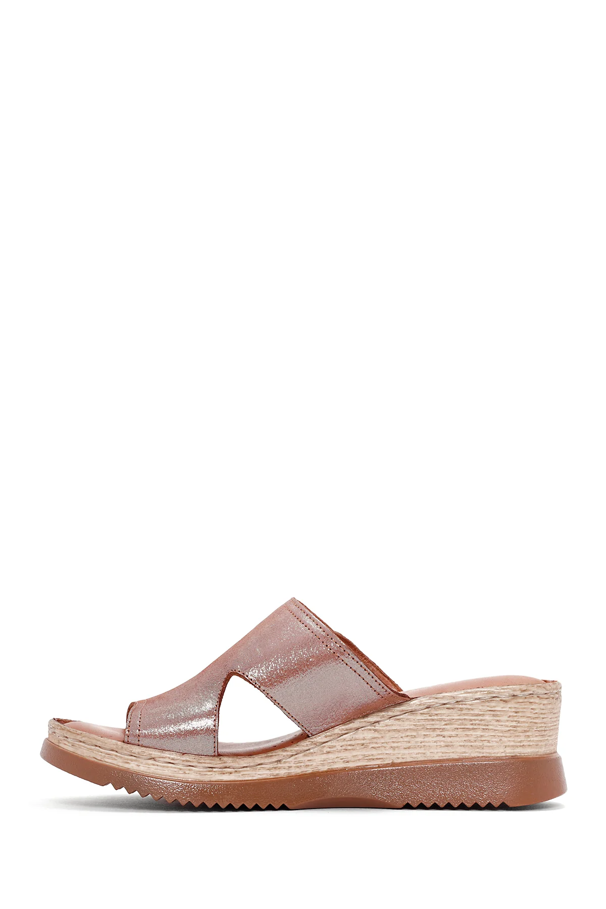Kadın Taba Kalın Tabanlı Deri Comfort Terlik - Image 2