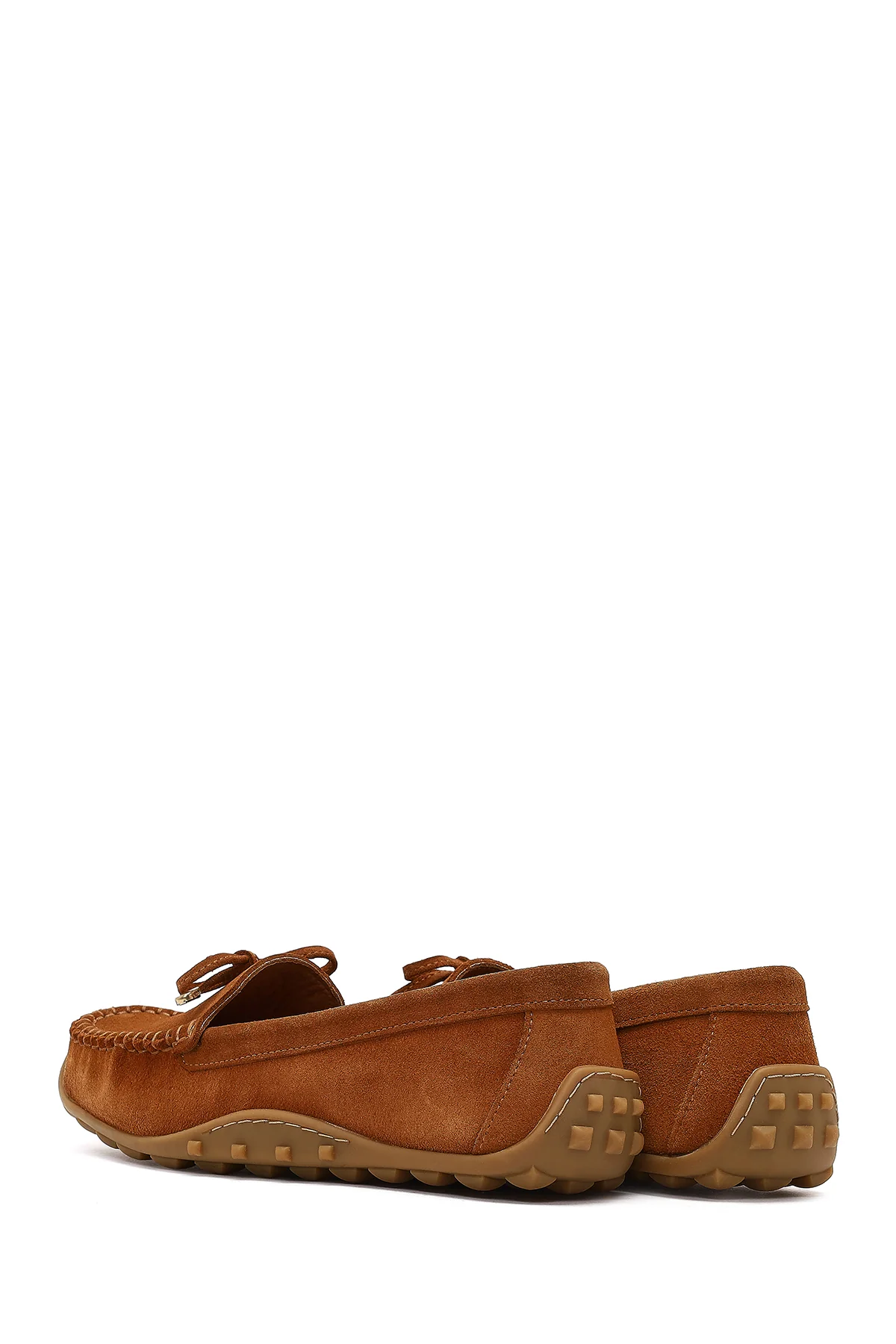 Kadın Taba Püsküllü Süet Deri Loafer - Image 5