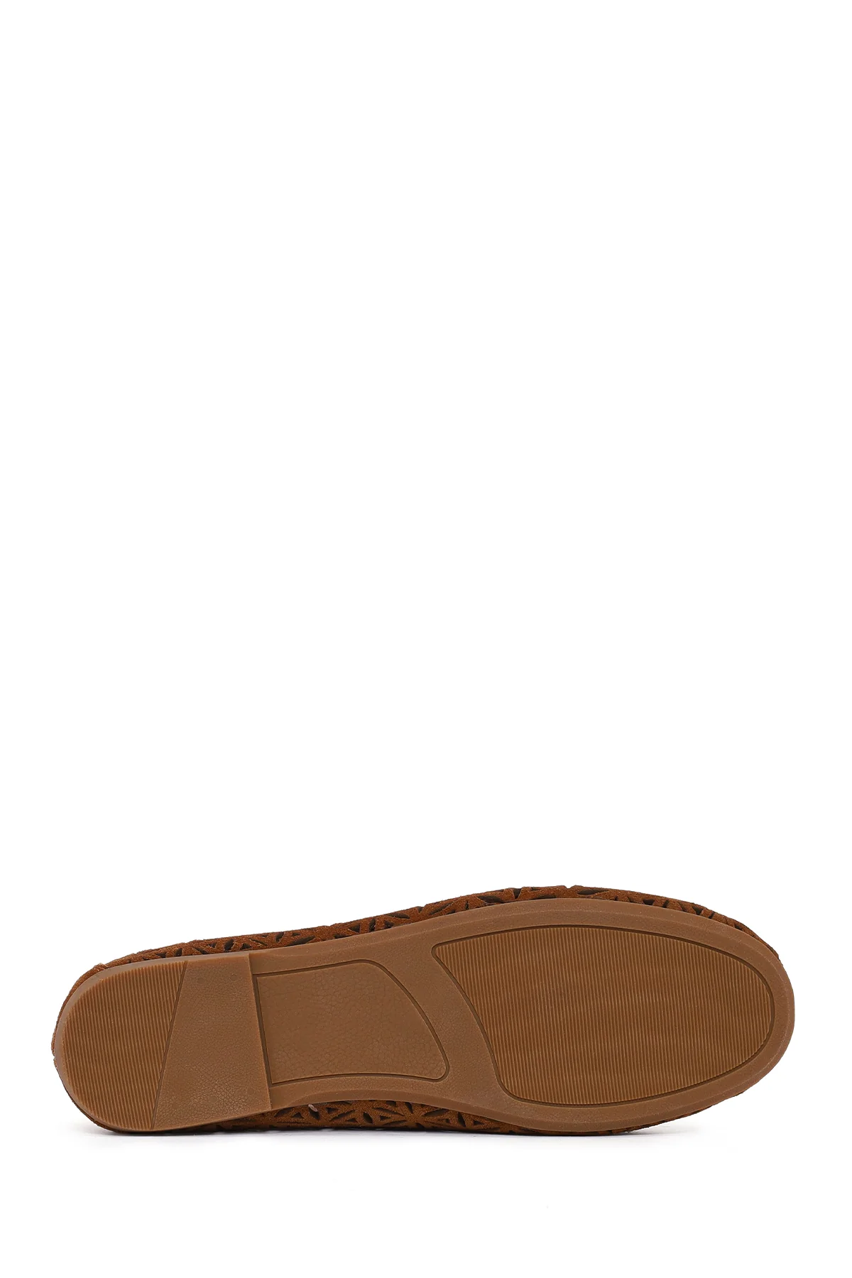 Kadın Taba Püsküllü Süet Deri Loafer - Image 5
