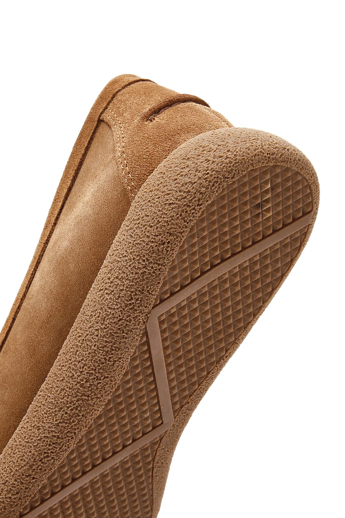 Kadın Taba Süet Deri Comfort Loafer - Image 8