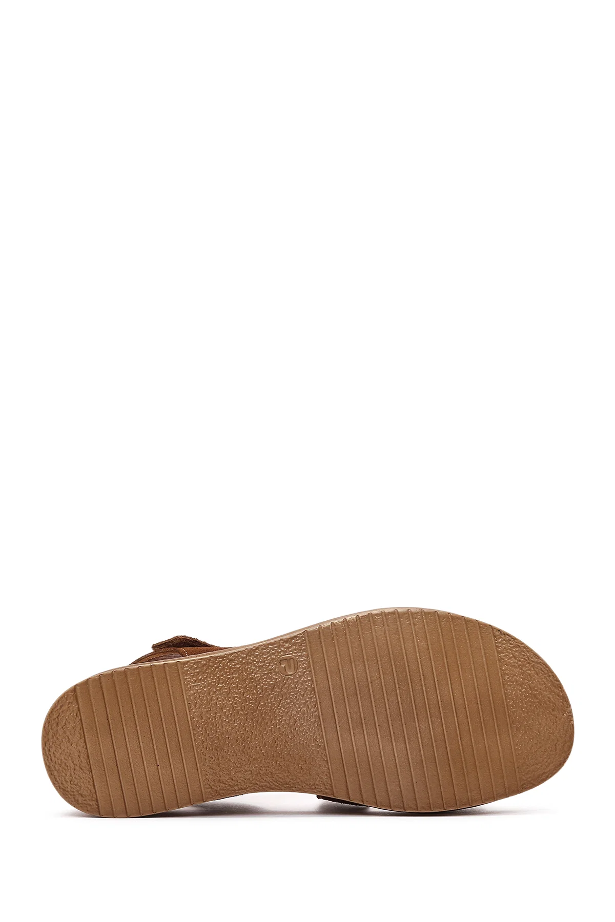 Kadın Taba Süet Deri Comfort Sandalet - Image 4
