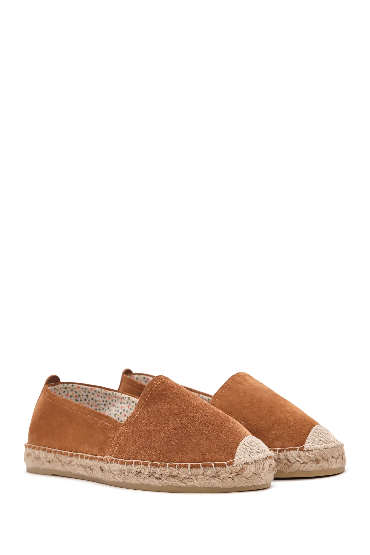 Kadın Taba Süet Deri Espadril - Image 3