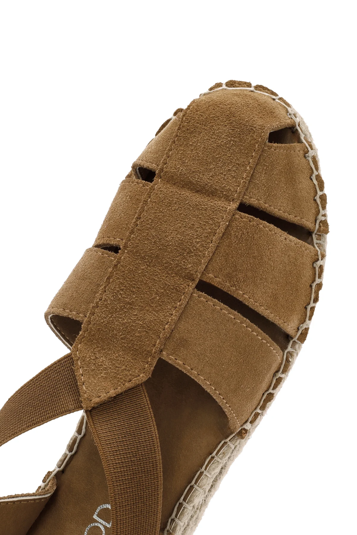 Kadın Taba Süet Deri Espadril Sandalet - Image 10