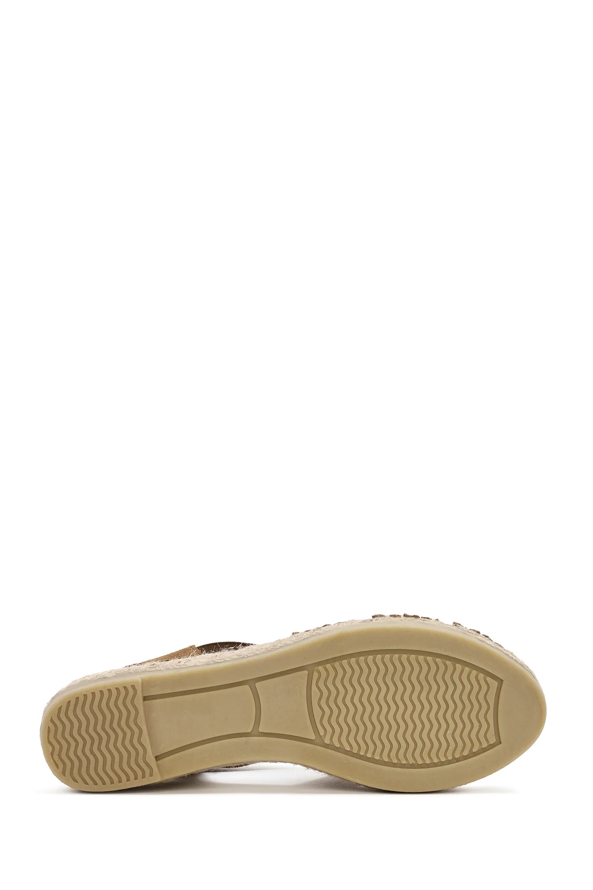 Kadın Taba Süet Deri Espadril Sandalet - Image 5