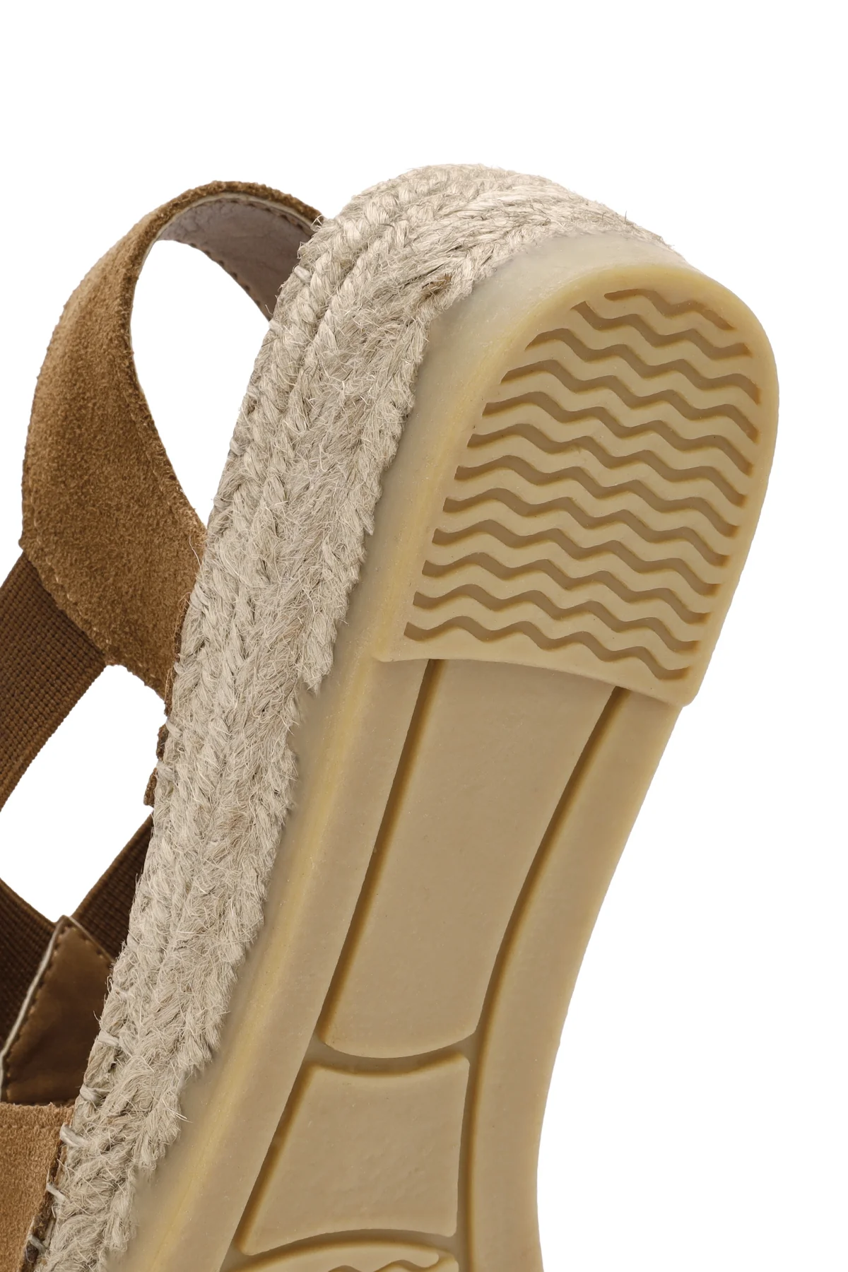 Kadın Taba Süet Deri Espadril Sandalet - Image 8
