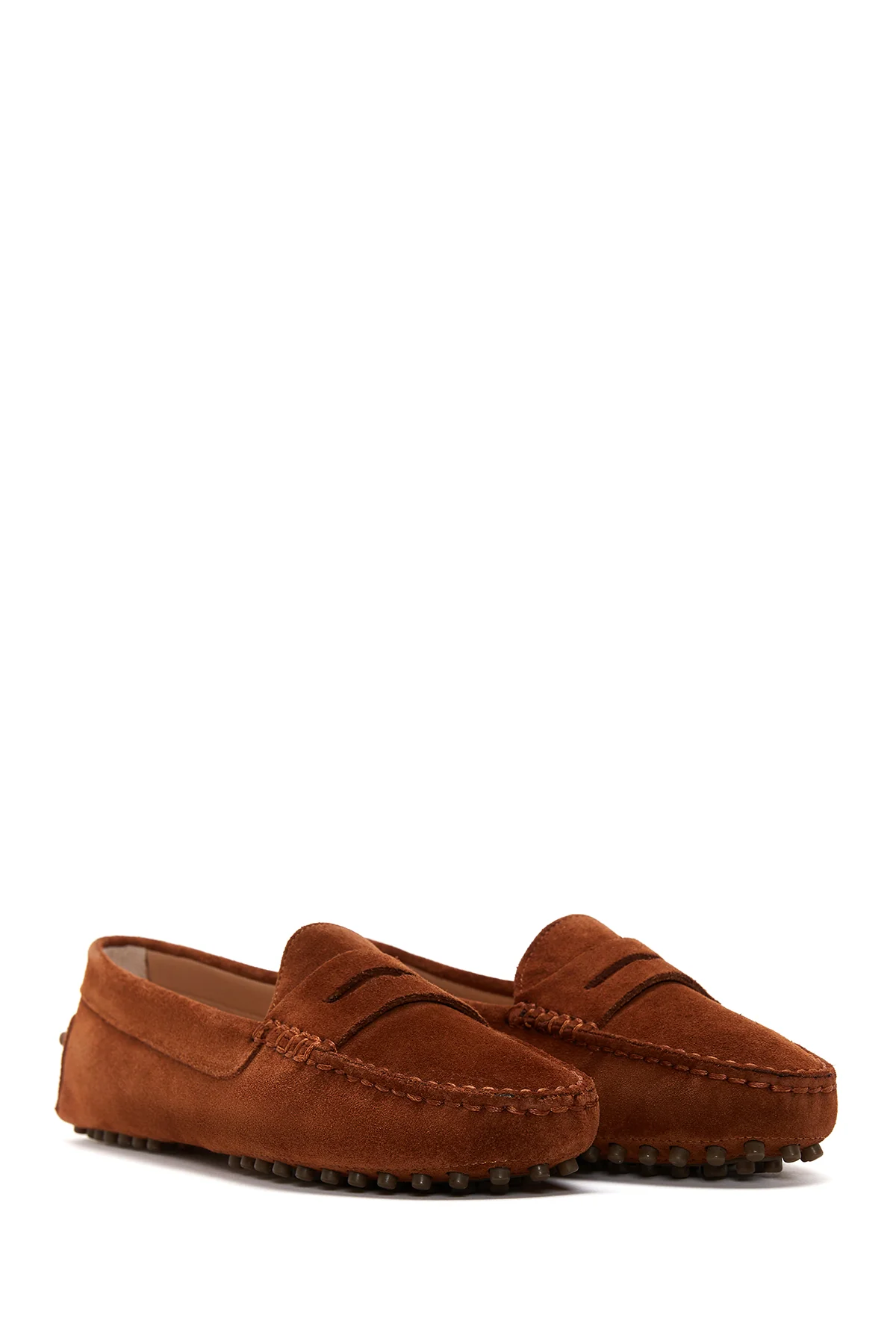 Kadın Taba Süet Deri Loafer - Image 3