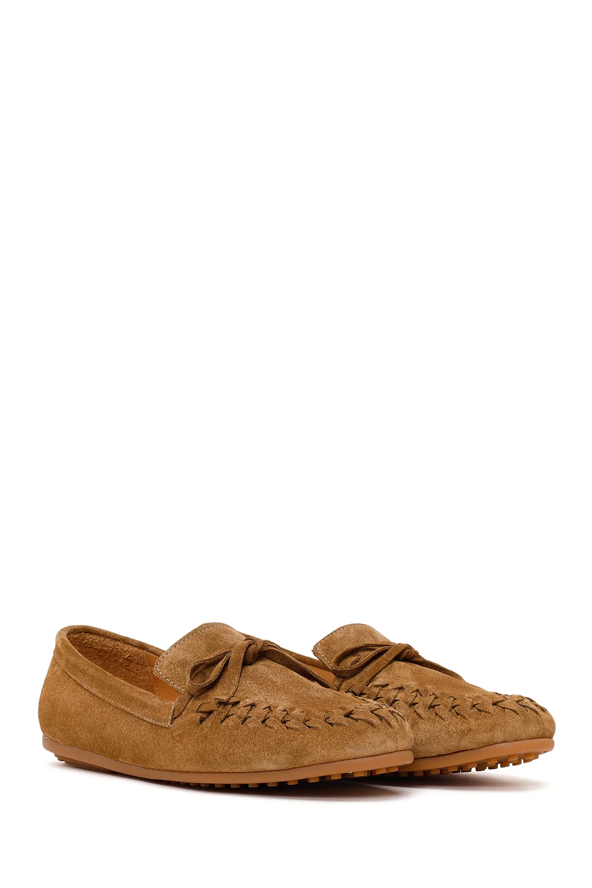Kadın Taba Süet Deri Loafer - Image 3