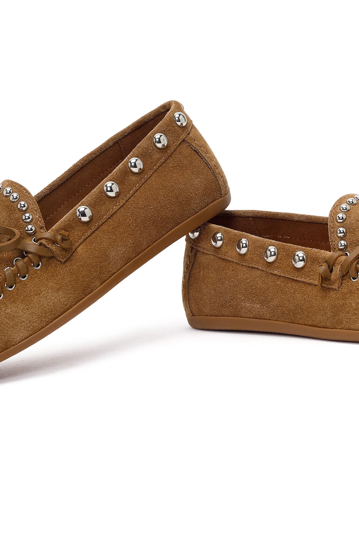 Kadın Taba Süet Deri Loafer - Image 11
