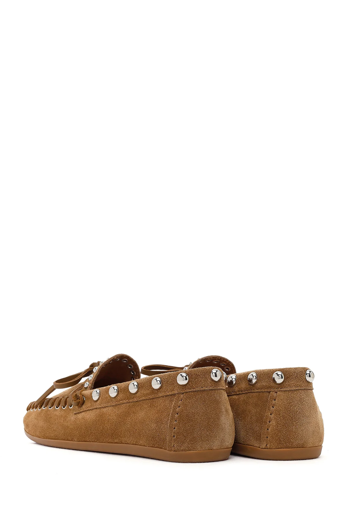 Kadın Taba Süet Deri Loafer - Image 7