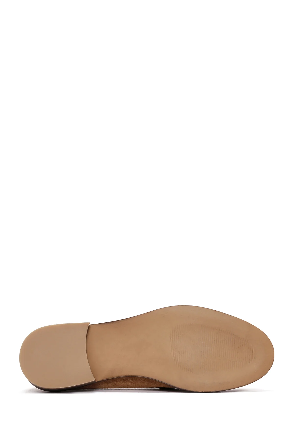 Kadın Taba Süet Deri Maskülen Loafer - Image 5