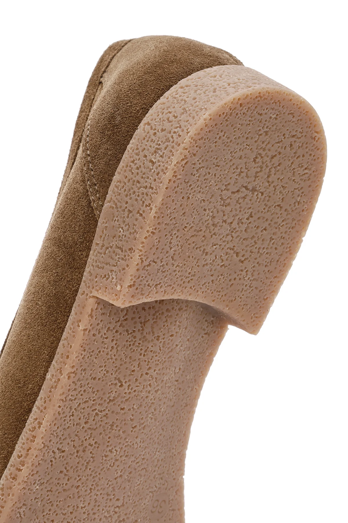 Kadın Taba Süet Deri Maskülen Loafer - Image 7