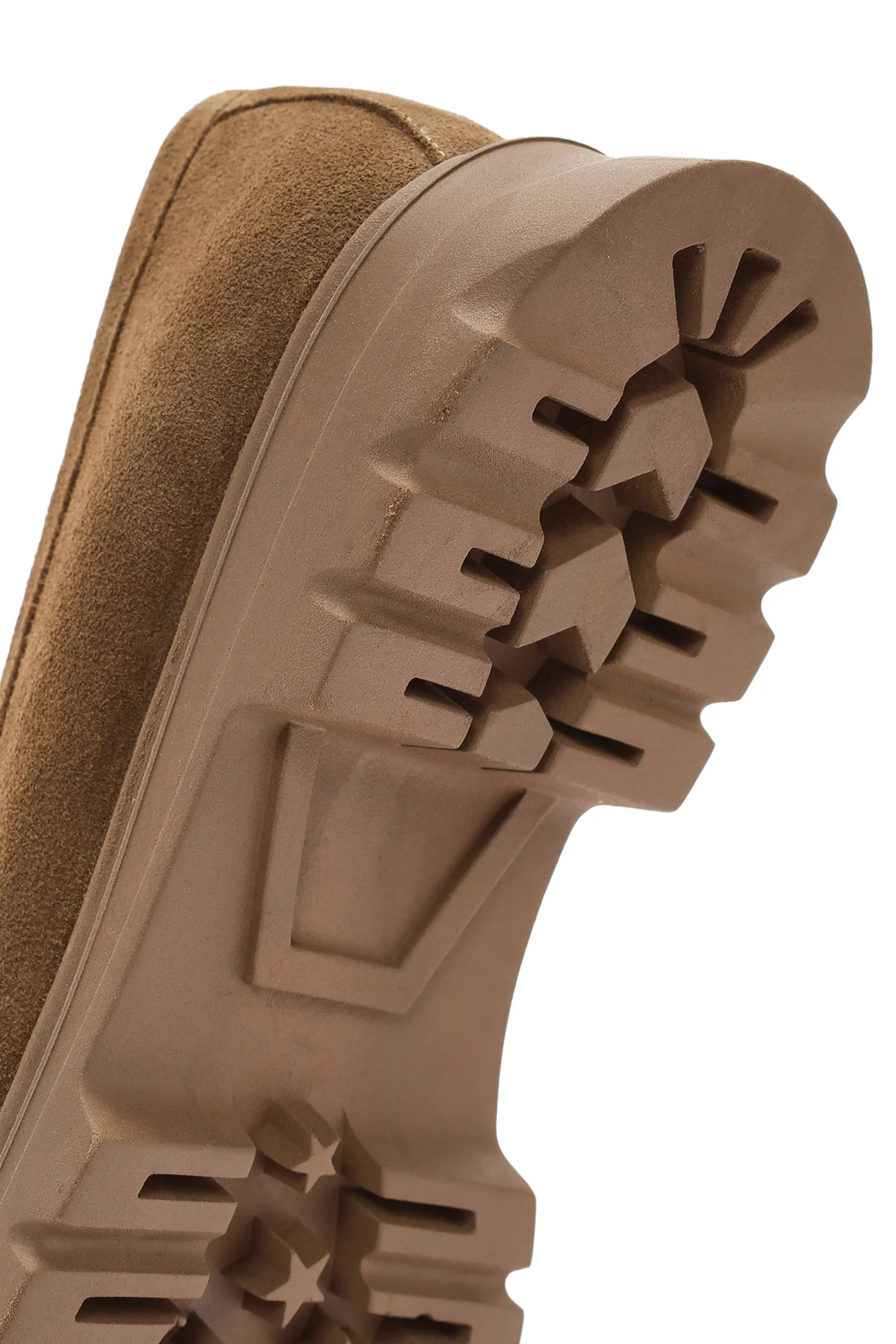 Kadın Taba Süet Deri Maskülen Loafer - Image 8