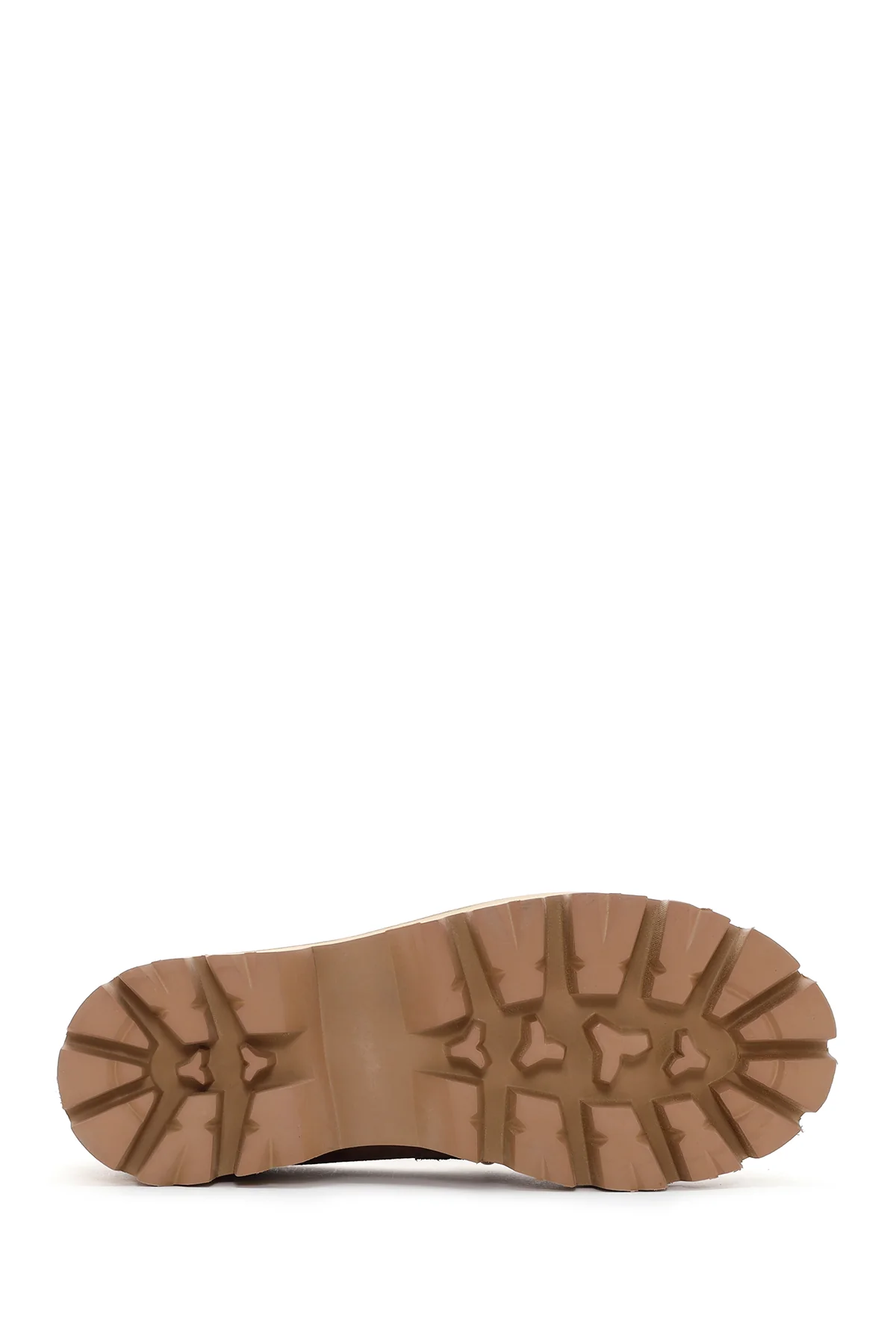 Kadın Taba Süet Deri Tokalı Maskülen Loafer - Image 4