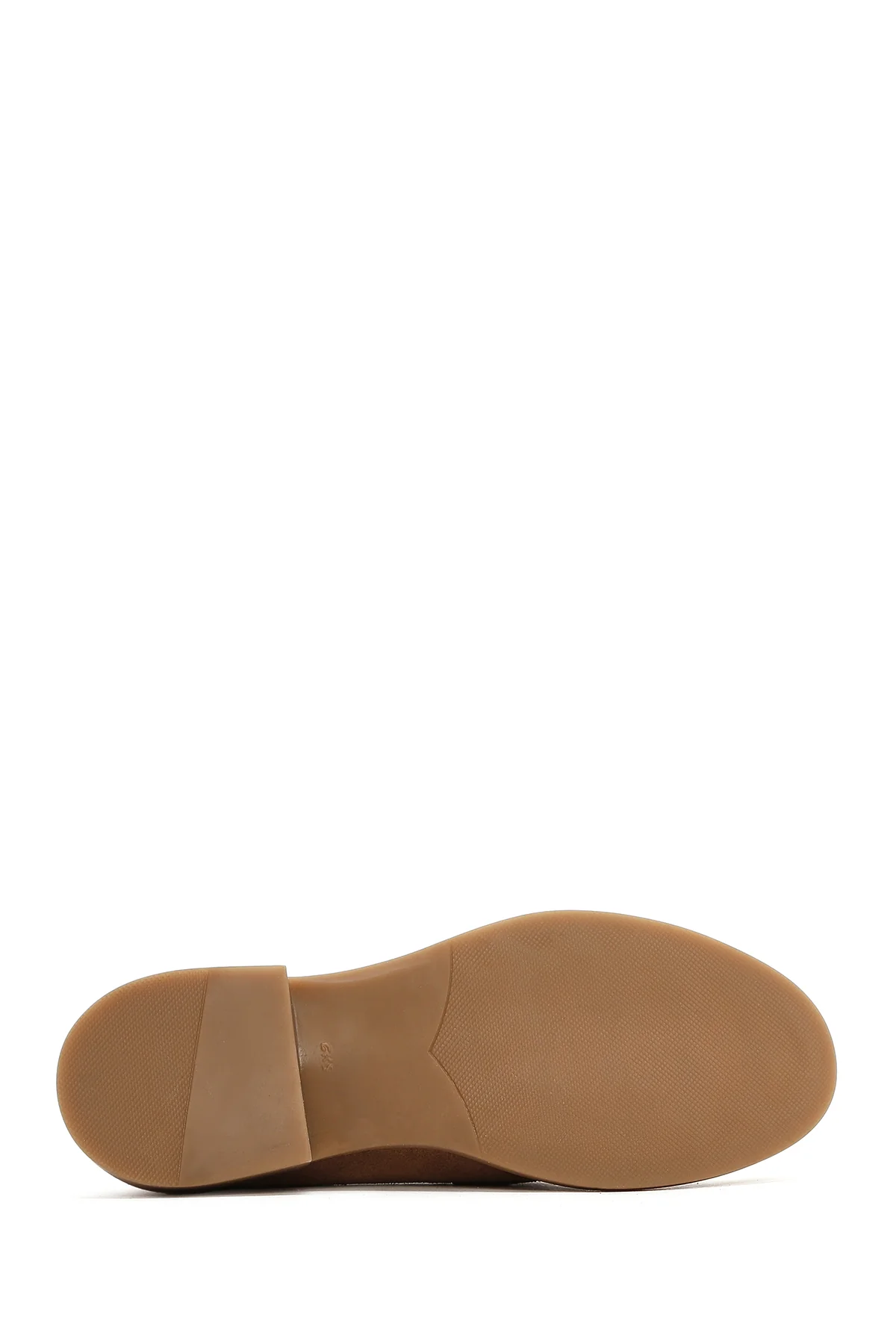 Kadın Taba Taşlı Süet Deri Maskülen Loafer - Image 6