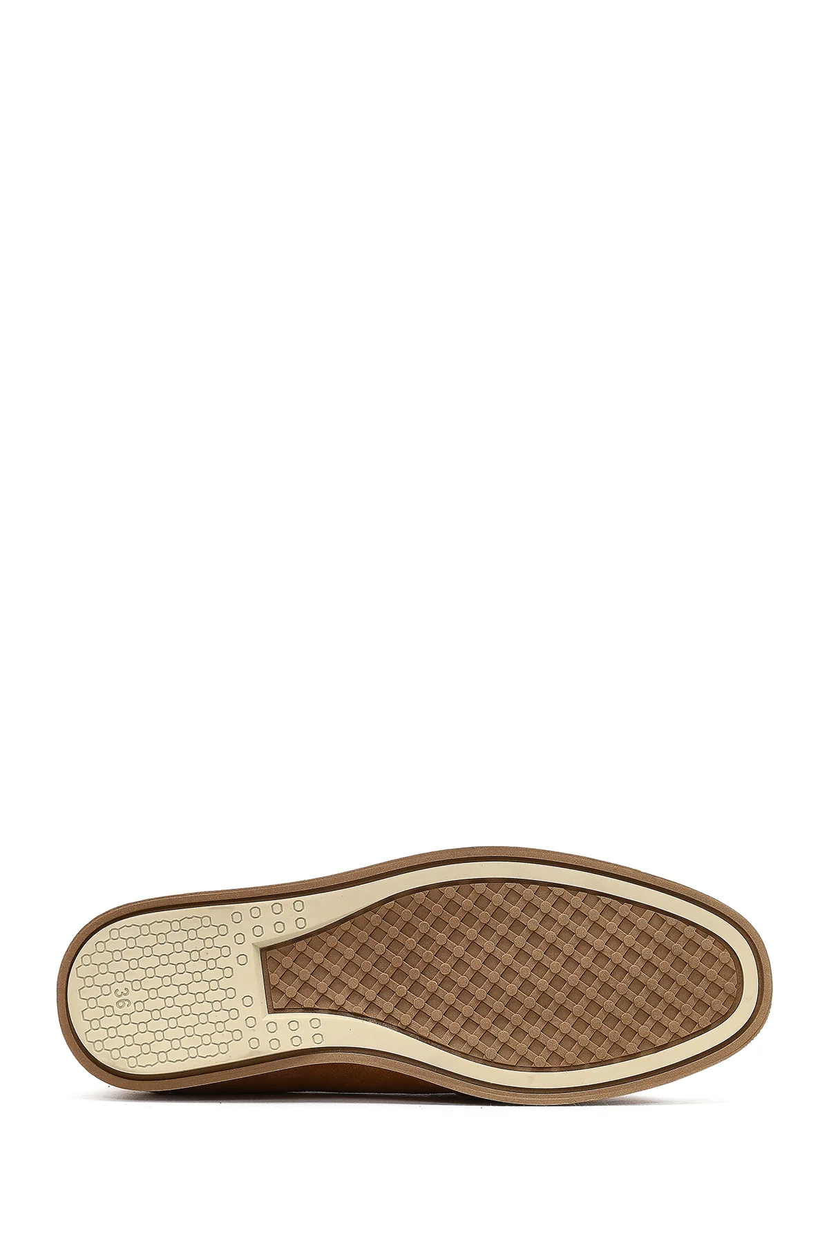 Kadın Taba Tokalı Süet Deri Comfort Loafer - Image 4