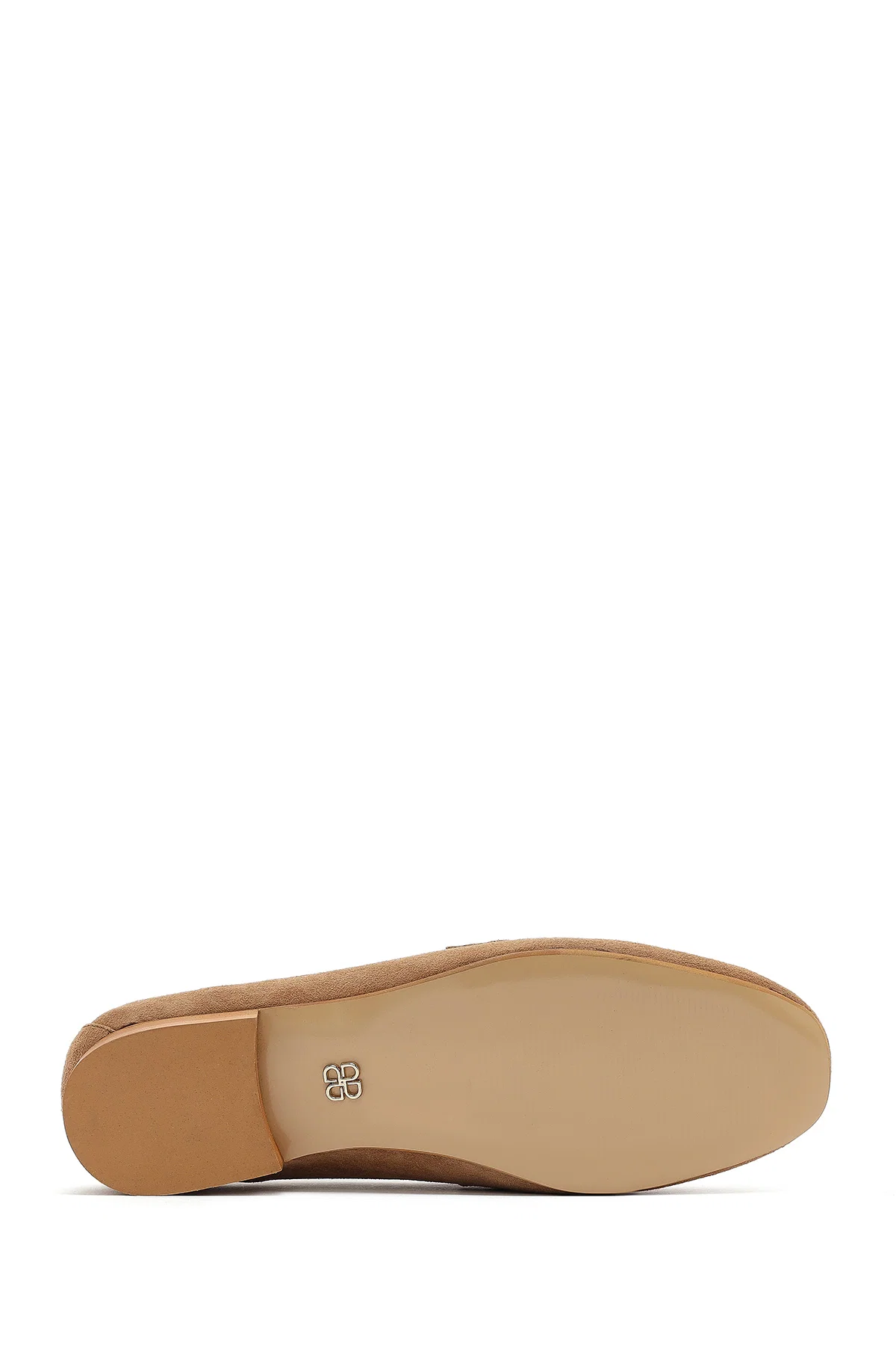 Kadın Taba Tokalı Süet Deri Loafer - Image 4