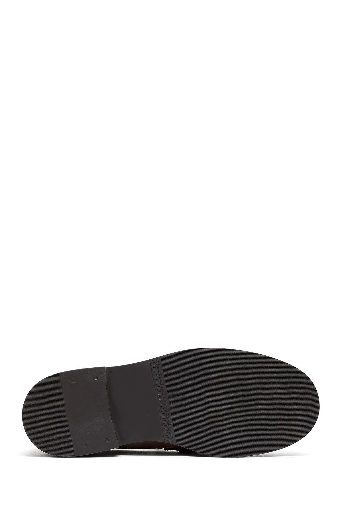 Kadın Taba Tokalı Süet Deri Maskülen Loafer - Image 4