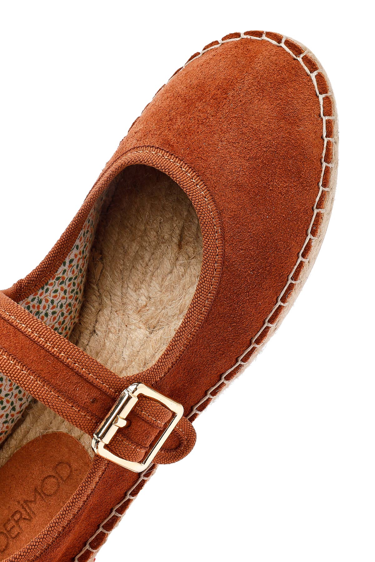 Kadın Turuncu Bantlı Süet Espadril - Image 11