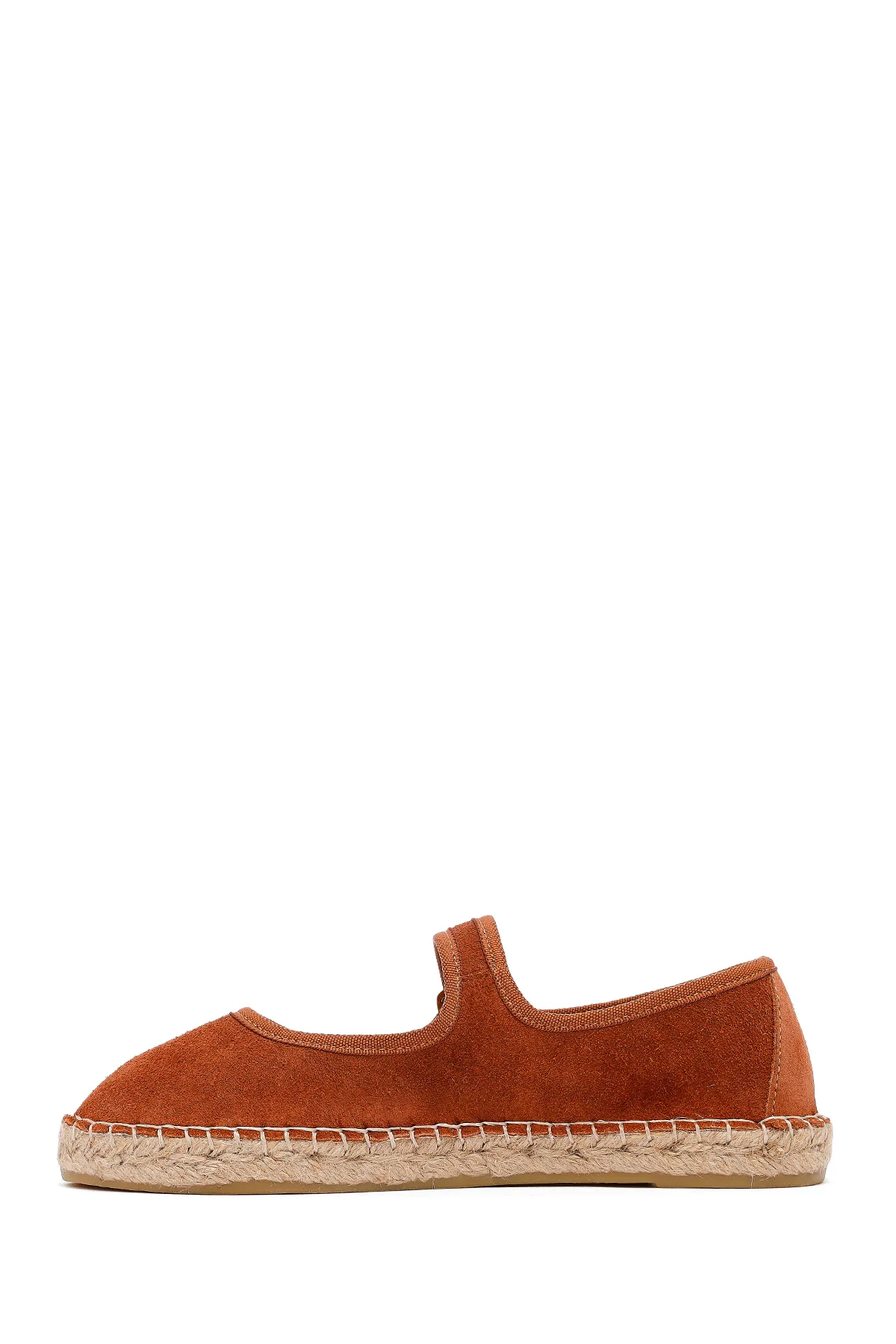 Kadın Turuncu Bantlı Süet Espadril - Image 2