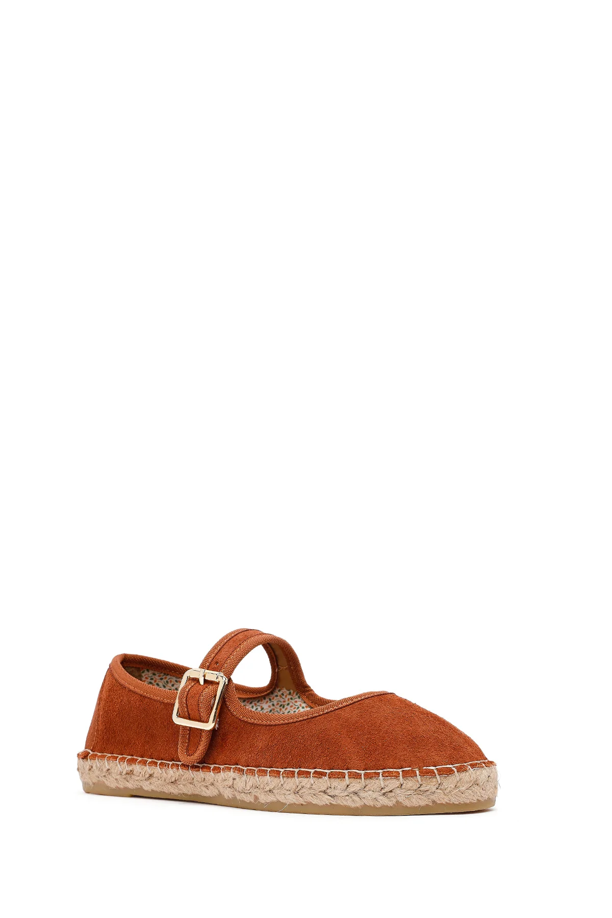 Kadın Turuncu Bantlı Süet Espadril - Image 6