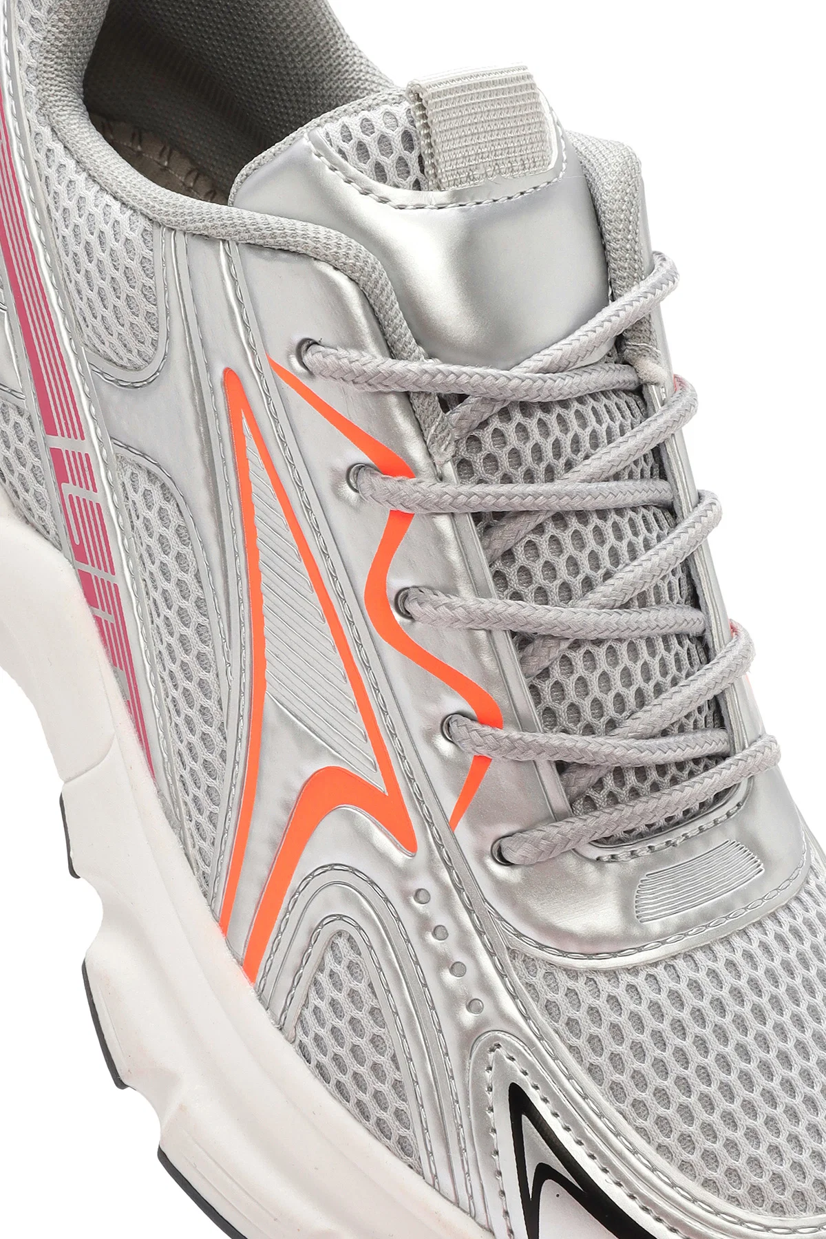 Kadın Turuncu Kalın Tabanlı Bağcıklı Sneaker - Image 9