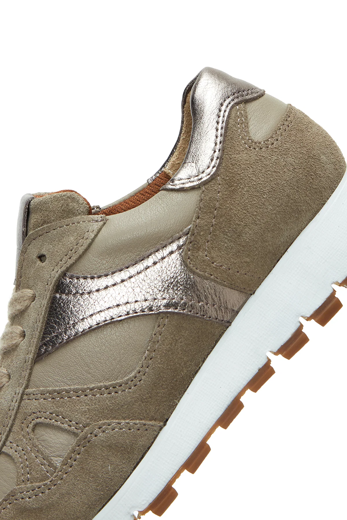Kadın Vizon Bağcıklı Deri Sneaker - Image 8