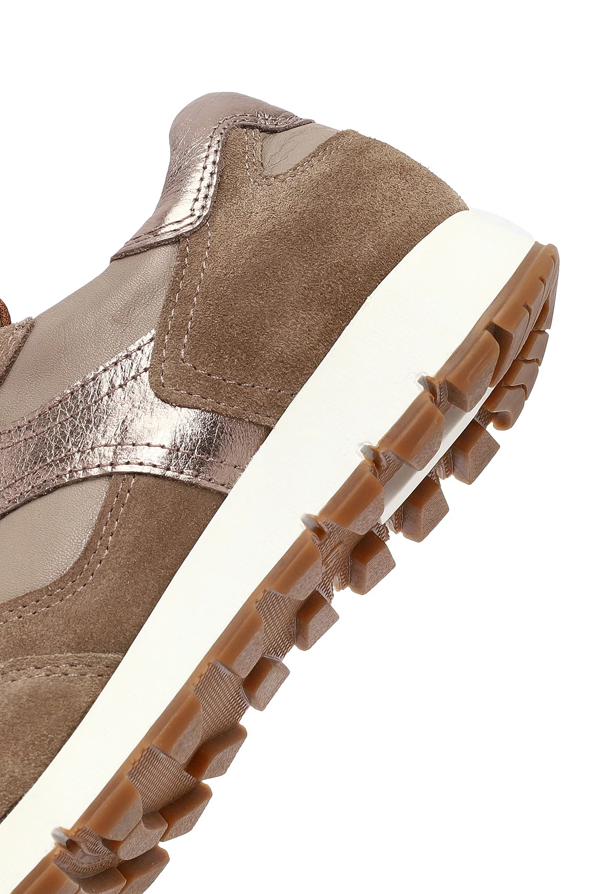 Kadın Vizon Bağcıklı Deri Sneaker - Image 8
