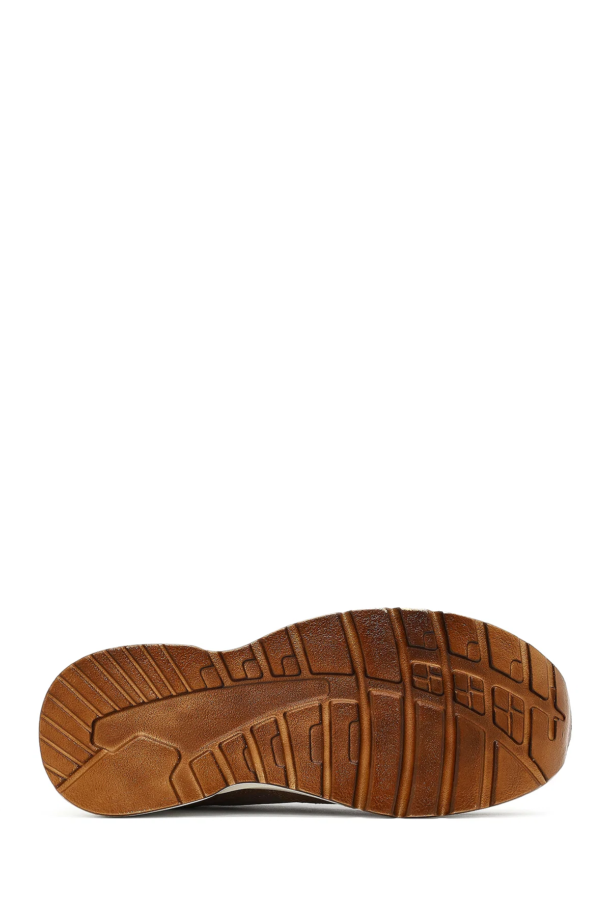 Kadın Vizon Bağcıklı Fermuar Detaylı Dolgu Topuklu Deri Sneaker - Image 4