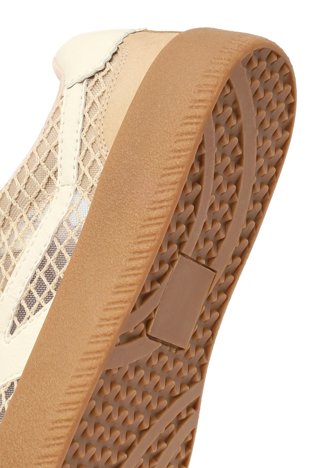 Kadın Vizon Bağcıklı Kumaş Sneaker - Image 8