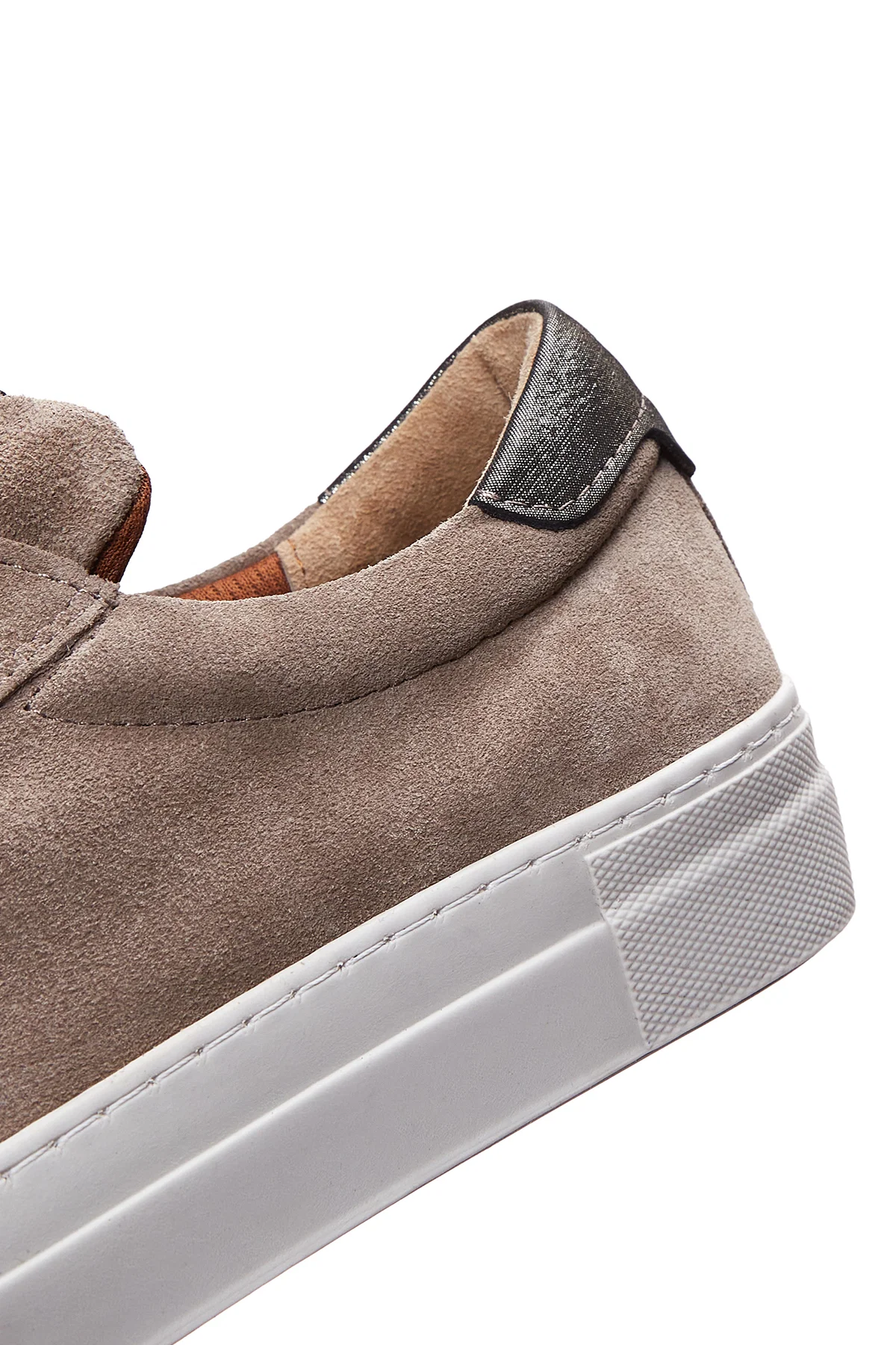 Kadın Vizon Bağcıklı Süet Deri Sneaker - Image 8