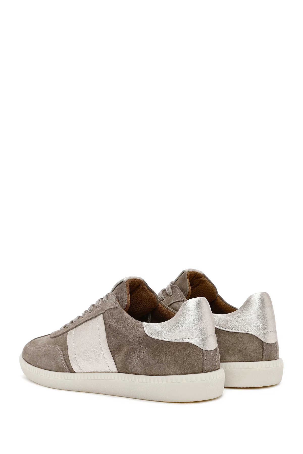 Kadın Vizon Bağcıklı Süet Deri Sneaker - Image 5