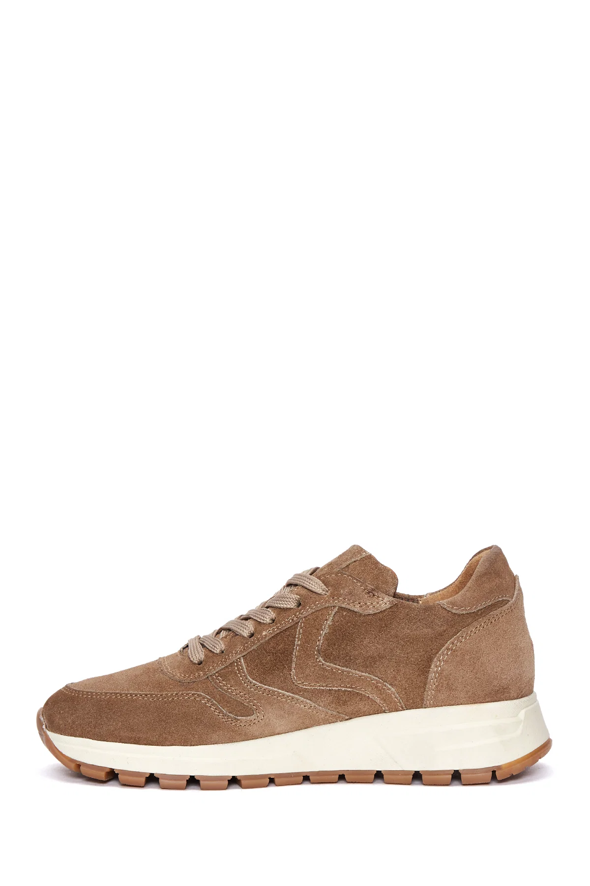 Kadın Vizon Bağcıklı Süet Deri Sneaker - Image 2