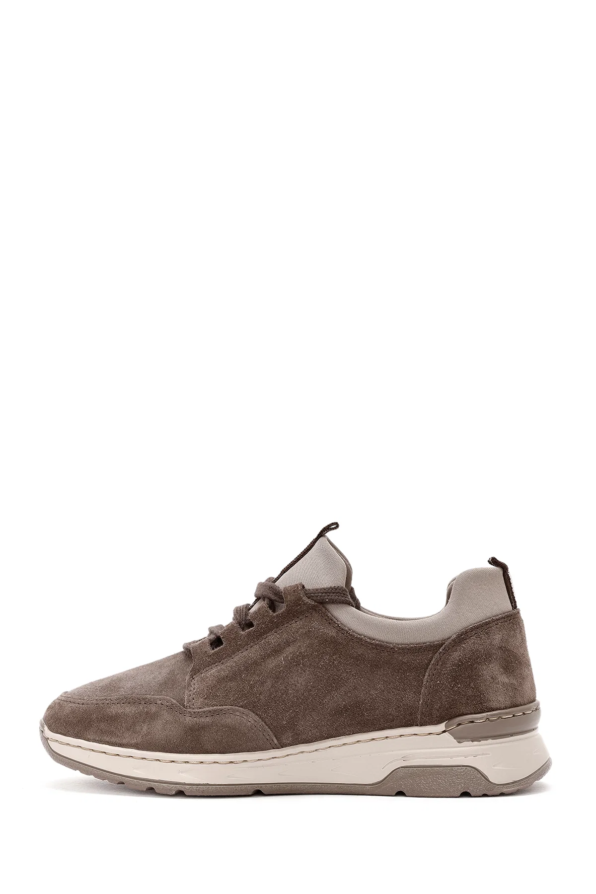 Kadın Vizon Bağcıklı Süet Deri Sneaker - Image 2