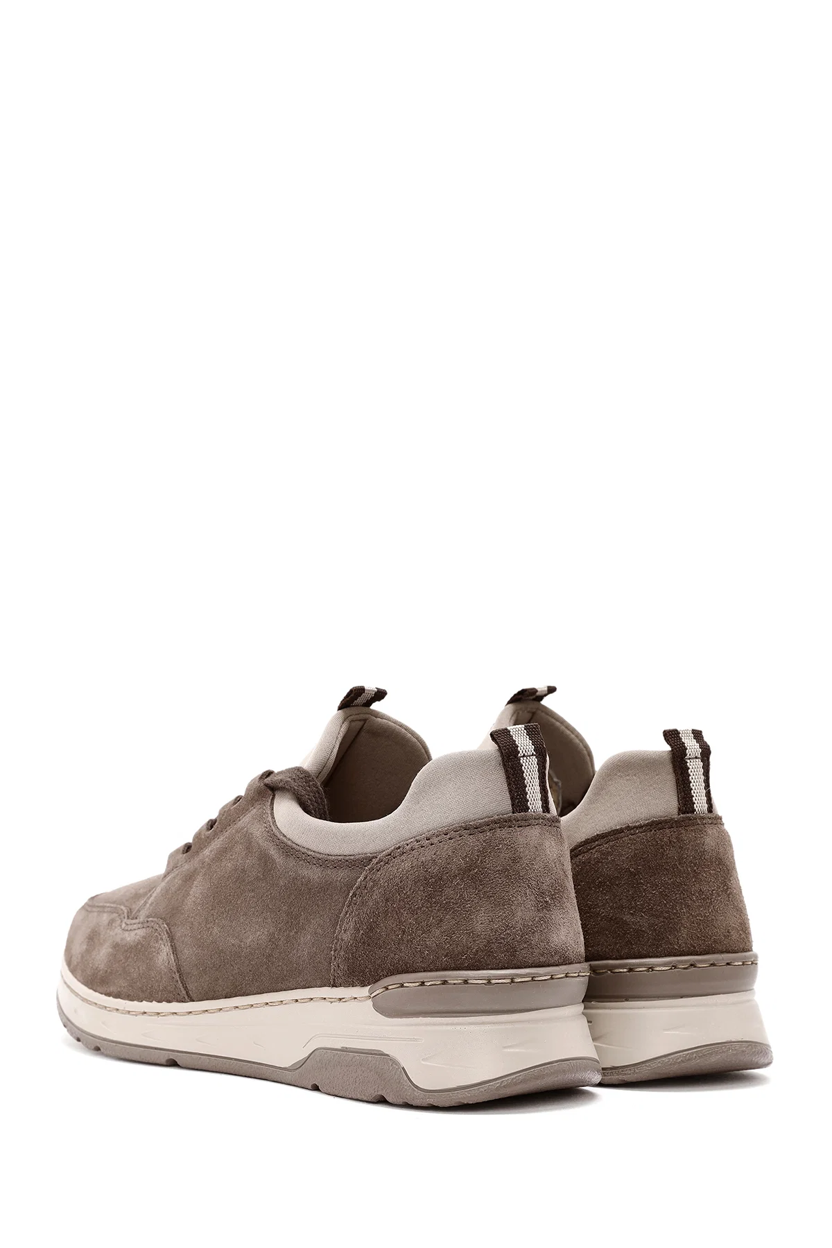 Kadın Vizon Bağcıklı Süet Deri Sneaker - Image 5