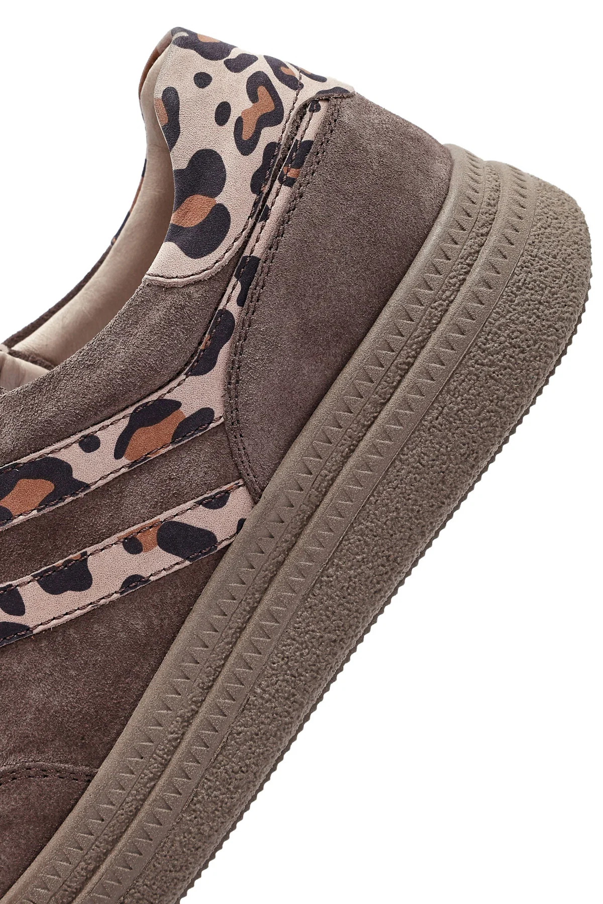 Kadın Vizon Bağcıklı Süet Deri Sneaker - Image 9