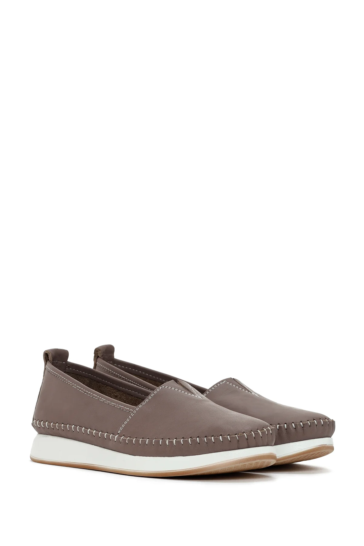 Kadın Vizon Deri Comfort Loafer - Image 3