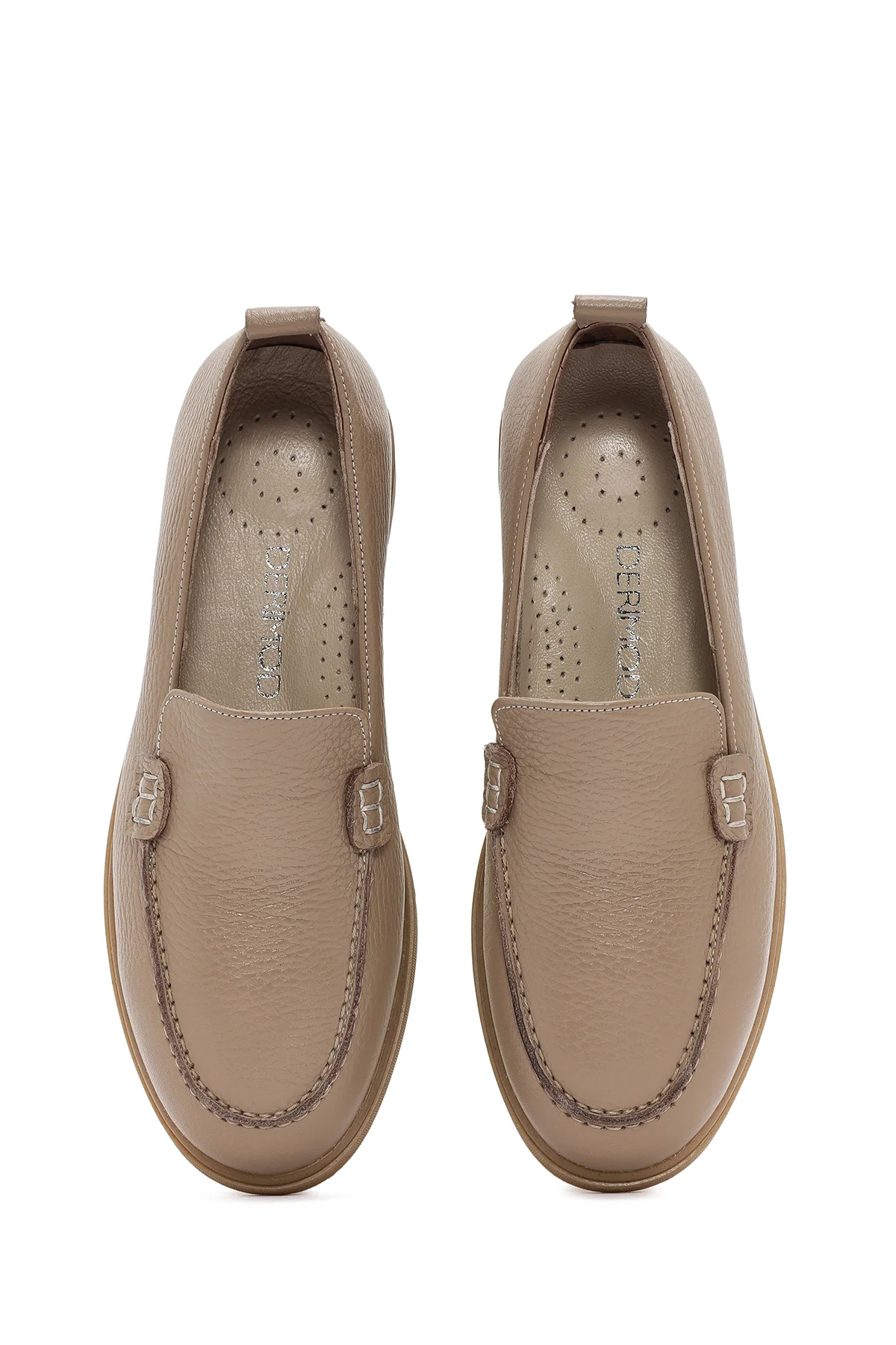 Kadın Vizon Deri Comfort Loafer - Image 7