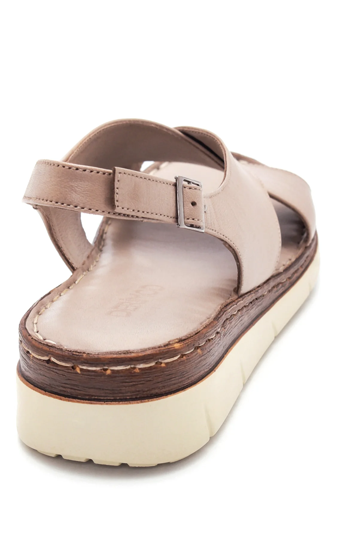 Kadın Vizon Deri Comfort Sandalet - Image 4