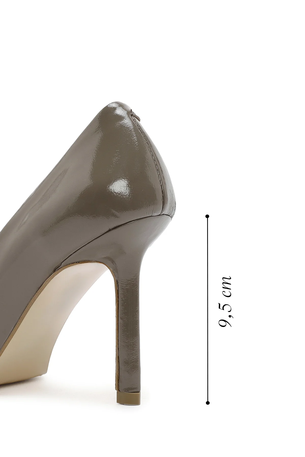 Kadın Vizon İnce Topuklu Rugan Deri Stiletto - Image 2