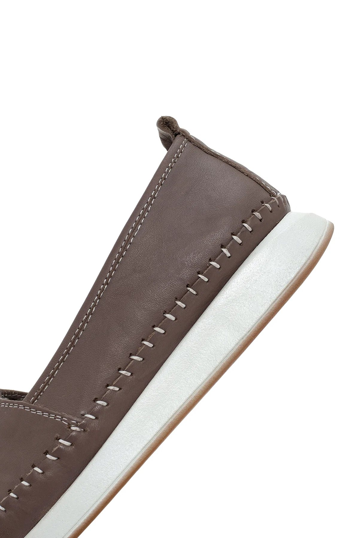 Kadın Vizon Kalın Tabanlı Deri Comfort Loafer - Image 8