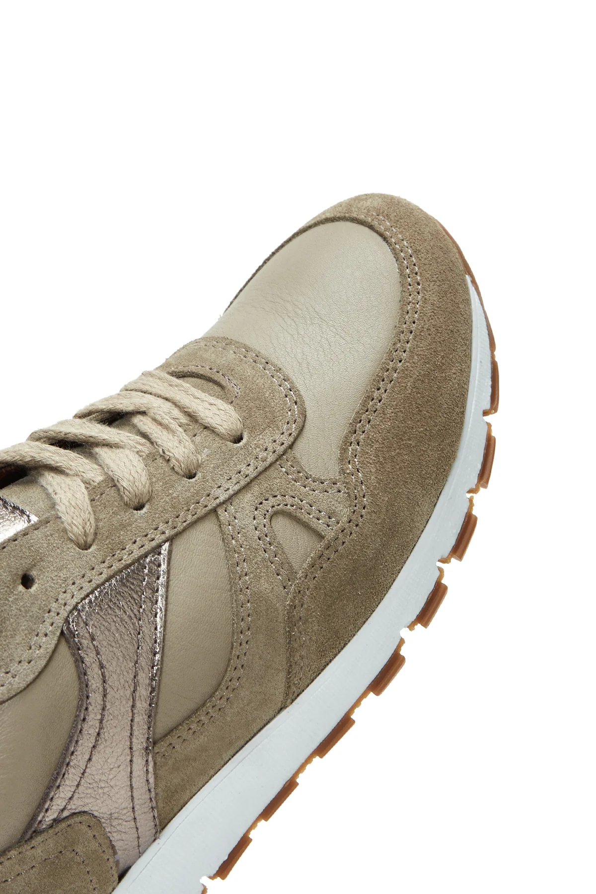 Kadın Vizon Süet Deri Detaylı Sneaker - Image 7