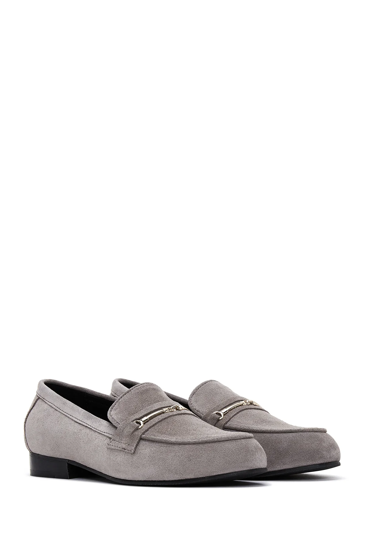 Kadın Vizon Süet Deri Loafer - Image 3